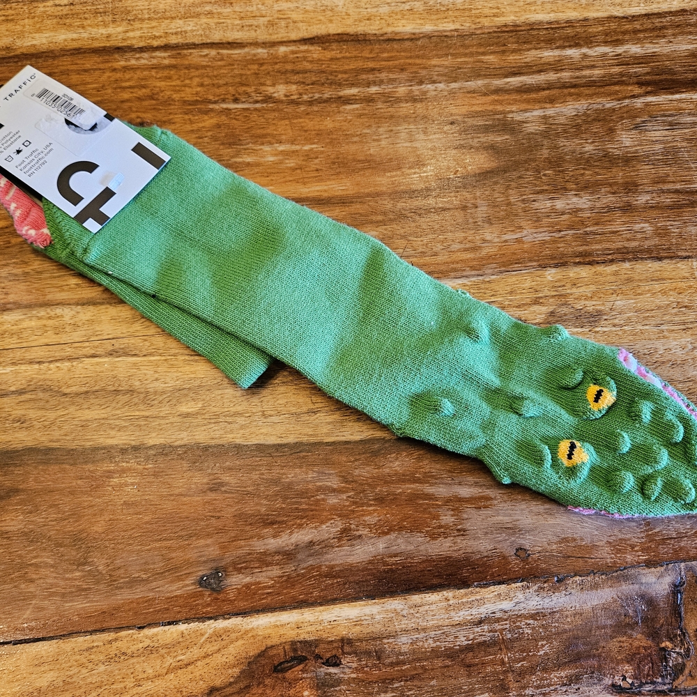 Foot Traffic Green Alligator Socks Fun Accessories
